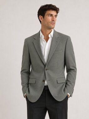 Hugo Boss 100% Virgin Wool Blazer Men’s 42R Grey Textured Sport Coat 2 Button